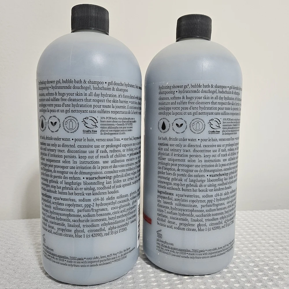 Philosophy NEW 2X Lot Enchanted Juniper Berries Hydrating Shower Gel 32 Oz. Each